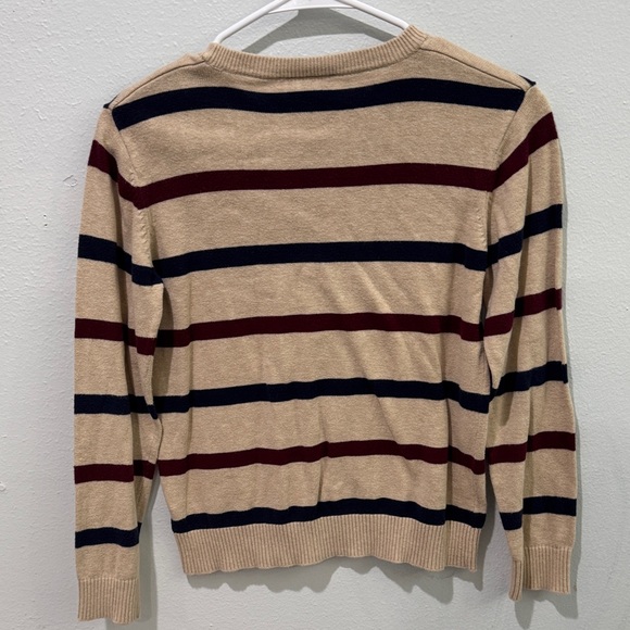 The Children’s Place Boy’s Striped Beige Sweater - Picture 2 of 2